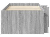 Loft Bed Frame with Cabinet 3 pcs Grey Sonoma Engineered Wood 3423411