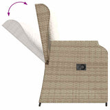 Garden Bench Beige Poly Rattan 3394462