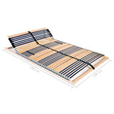 Slatted Bed Base without Mattress with 42 Slats 7 Zones 140x200 cm 246472