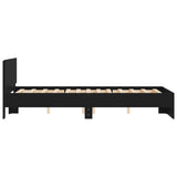 Bed Frame Black Engineered wood and plywood Double Bed Frame 3207491