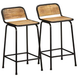 Bar Stools 2 pcs 46x35.5x80 cm Solid Wood Rough Mango 4013530