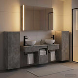 Bathroom Furniture Set 6 pcs Concrete Grey 100 x 15.5 x 70 cm 3407122