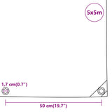 Tarpaulin Green 5x5 m 650 g/m 156054
