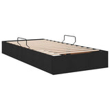 Storage Bed with Headboard Black 90 x 190 cm Fabric 3370045