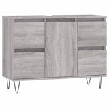 Bathroom Cabinet Grey Sonoma 80x33x60 cm Engineered Wood 831658
