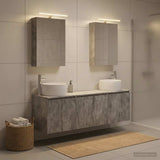 Bathroom Cabinet Set 5 pcs Concrete Grey Engineered Wood 3406514