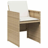 Garden Dining Set 5 pcs Beige Poly Rattan 3380606