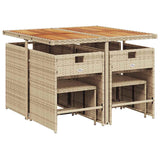 Garden Dining Set Beige, Brown, Cream 3211144