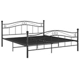 Bed Frame without Mattress Black Metal 200x200 cm 325006
