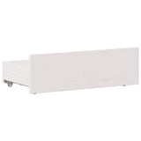 Bed Frame without Mattress with Headboard White 75x190 cm Small Single Solid Wood Pine 3308790