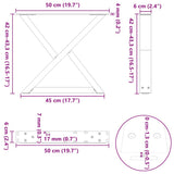 Coffee Table Legs 2 pcs Anthracite 50x cm Steel 4012706