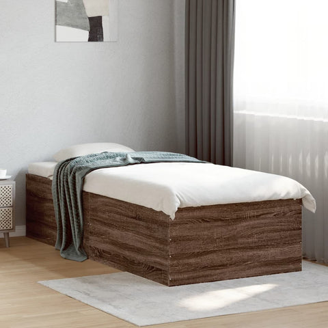 Bed Frame without Mattress Brown Oak 100x200 cm 3280964