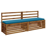 2-Piece Bench Cushions SOEST 2 pcs 100% Polyester Light Blue 949181