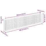 Gabion Raised Bed Galvanised Steel 360x30x90 cm 145643