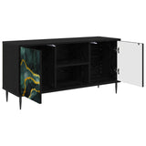 TV Cabinet WIJHE 102 x 33 x 51 cm Black Oak Engineered Wood 8007054