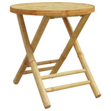 Bistro Set Natural Bamboo Bamboo Compact Foldable Bistro Set 3278532