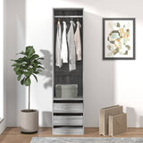 Wardrobe with Drawers Grey Sonoma 50x50x200 cm Engineered Wood 815349