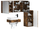 Bathroom Furniture Set 4 pcs Smoked Oak 3407403