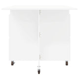Dinning Table 2 pcs 140 x 80 x 77 cm Engineered Wood White 3424932