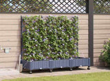 Garden Planter with Irrigation&Wheels 3 pcs Grey PP 3423088