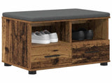 Hall Bench Old Wood 60 x 38 x 46 cm Engineered Wood and Fabric 891454