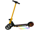 Folding Electric Scooter for Kids, with Dual Brakes, Front Suspension, LED Colourful Lights, Gold T3398P349455