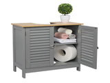Modern Double Shutter Door MDF Spray Paint Bathroom Sink Cabinet Gray 95544166