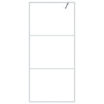 Walk-in Shower Wall White 90x195 cm Clear ESG Glass 152121