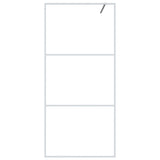 Walk-in Shower Wall White 90x195 cm Clear ESG Glass 152121
