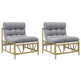Garden Chair 2 pcs Light grey 75 x 75 x 71 cm Steel 42010310
