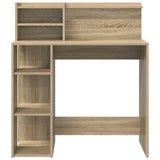 Desk with Shelf Sonoma Oak 90 x 48 x 101.5 cm Engineered Wood 869524
