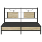Bed Frame without Mattress Sonoma Oak 150x200 cm King Size Engineered Wood 4106946