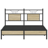 Bed Frame without Mattress Sonoma Oak 150x200 cm King Size Engineered Wood 4106946
