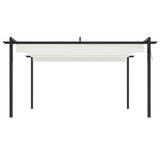Garden Gazebo with Retractable Roof 4x3 m Cream 318537