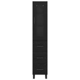 Highboard Black Oak 34.5 x 34 x 180 cm Engineered Wood 3416225
