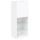 4 Piece TV Wall Units with LED White Engineered Wood 3216647
