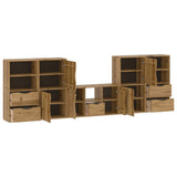 5 Piece TV Units with Storage ODDA Solid Wood Pine 3365382