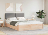 Bed Frame with Upholstered Headboard Light Grey 120 x 200 cm 3405527