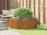 Planter Rusty 120 x 120 x 50 cm Weathering Steel 883751