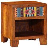 ZNTS Bedside Cabinet 40x35x45 cm Solid Wood Acacia 4016489