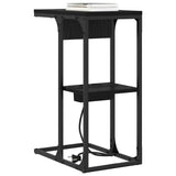 Bedside Cabinet Black Oak 41.5 x 26 x 60.5 cm Engineered Wood 859590