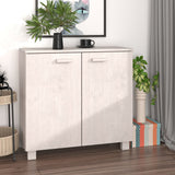 Sideboard HAMAR White 85x35x80 cm Solid Wood Pine 340493
