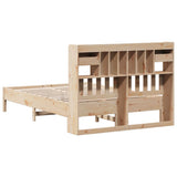 Bookcase Bed without Mattress 140x200 cm Solid Wood Pine 3322909