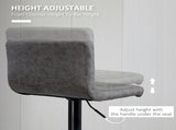 Adjustable Barstools Set of 2, Swivel Counter Bar Chairs, Bar Stools with Footrest, PU Leather, Gas T3398P330534