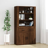 Highboard Brown Oak Engineered Wood 3185382