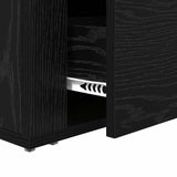 Bedside Cabinet Black Oak 35 x 60 x 50 cm Engineered Wood 881089