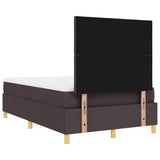 Box Spring Bed with Headboard Dark brown 120 x 190 cm Fabric 3339682