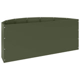 Planter Olive Green 90 x 45 x 35 cm Steel 883692