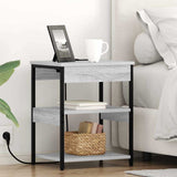 Bedside Cabinet Grey Sonoma 41 x 31 x 51 cm Engineered Wood 859541