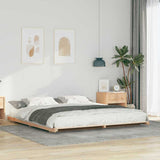 Bed Frame Brown 180 x 220 cm Solid Pine Wood 873136
